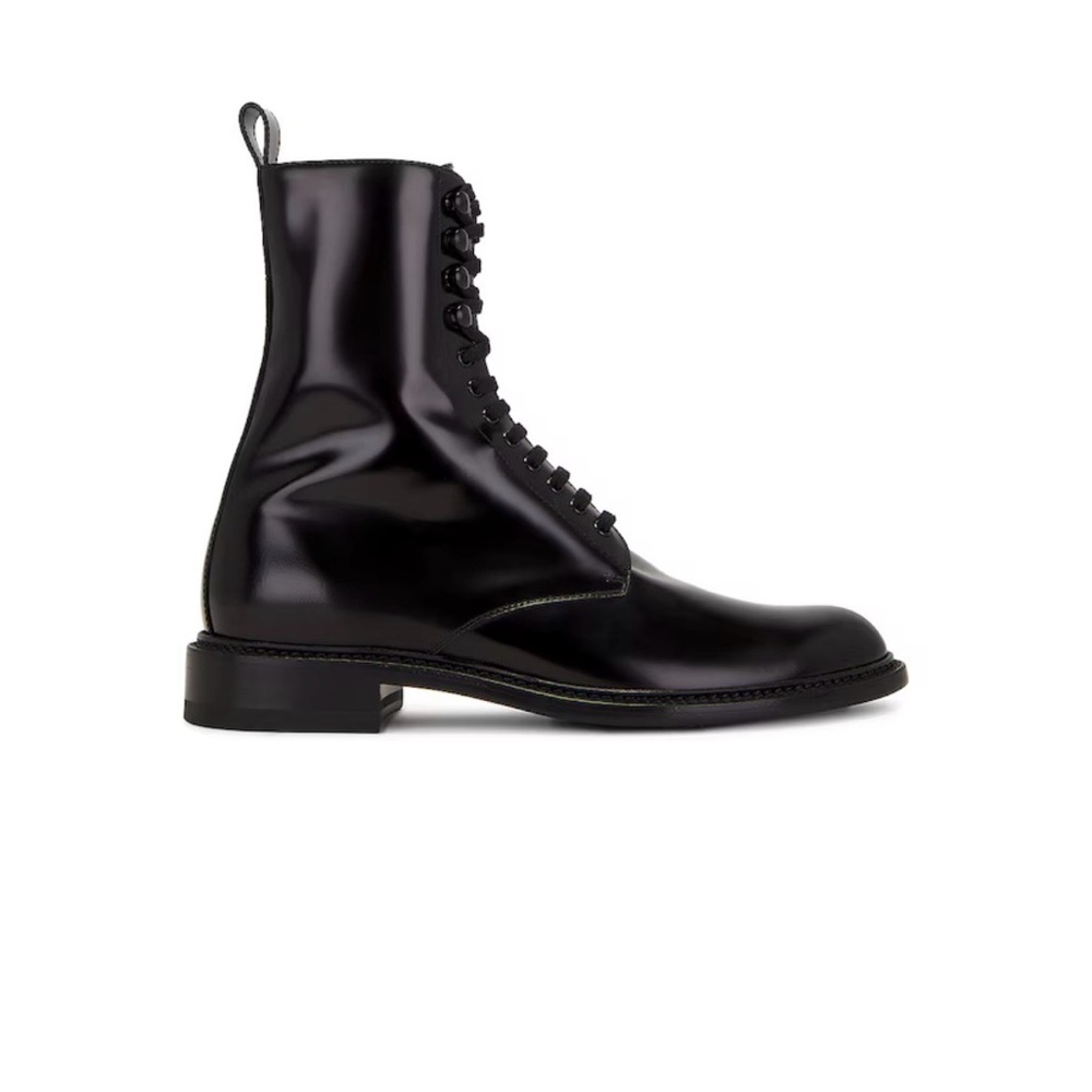 Saint Laurent Glossy Black Army boot